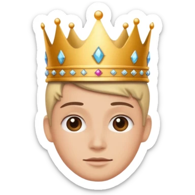 with crown please sticker