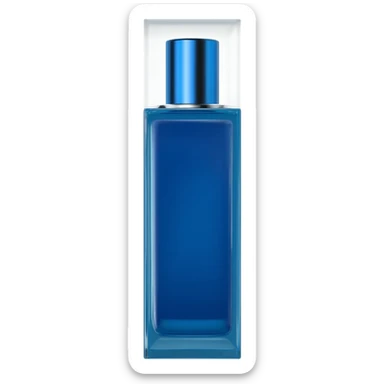 Tall rectangle bottle of perfume in blue dior sticker