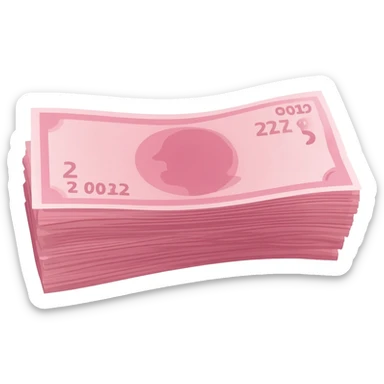 Money pink sticker