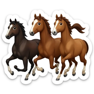 moins de chevaux sticker