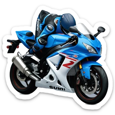 blue suzuki GSXR sticker