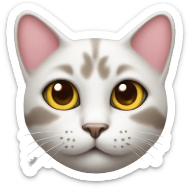 cat with hearts in eyes  sticker