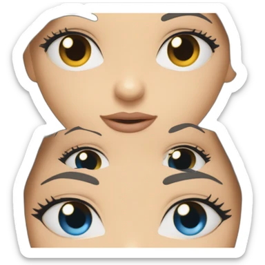 Fille aux yeux bleus et au cheveux bo sticker