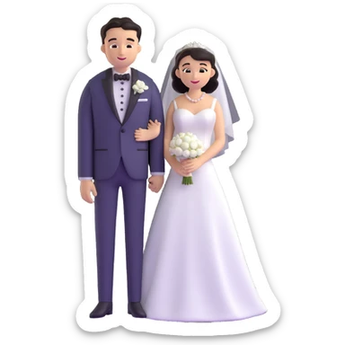 A wedding couple sticker