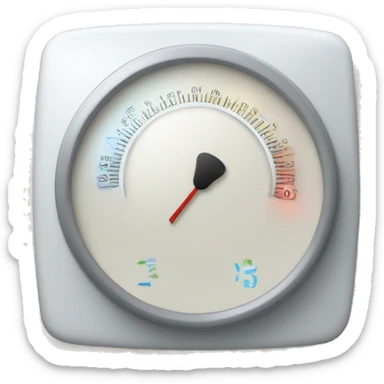 thermostat that represents the space temperature of rooms in a building sticker