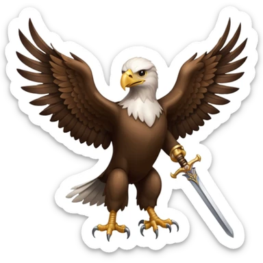 eagle with sword sticker