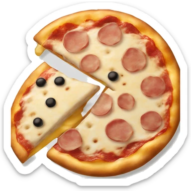 Pizza de jamón y queso tostada sticker