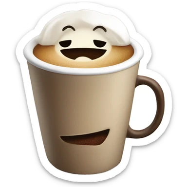 Coffee with characters of luckin sticker