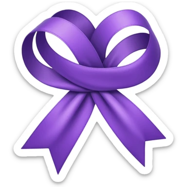 Purple ribbon emoji sticker