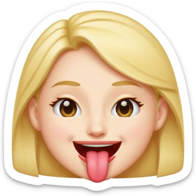 winking face with tongue out sticker