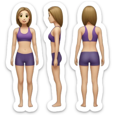 glute woman caucasian sticker