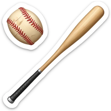 Baseball bat with nails in it sticker