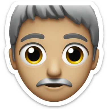 The most bland, dead eyed stare sticker