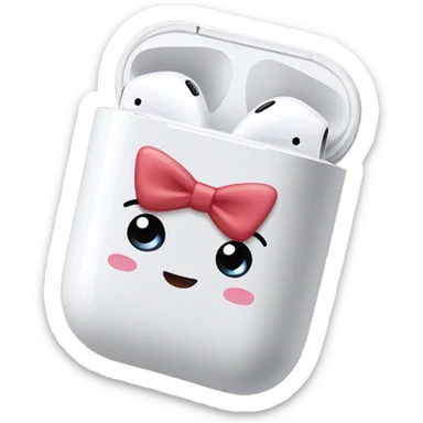 Cute bow on AirPods case sticker