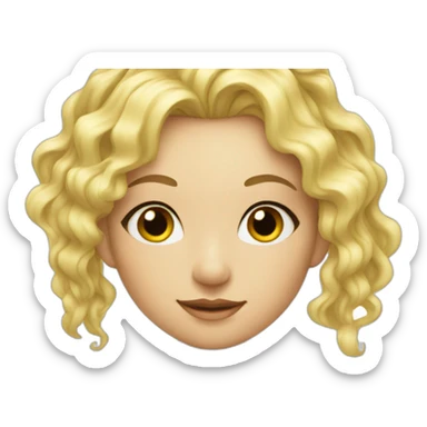 Blonde girld with piano sticker