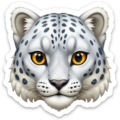 Snow Leopard with a beak and wings sticker