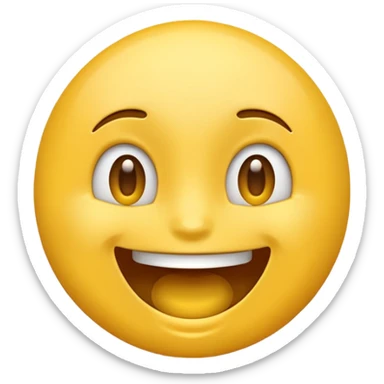 a face with a large opened mouth in emoji of whatsapp style (yellow), not humanized sticker
