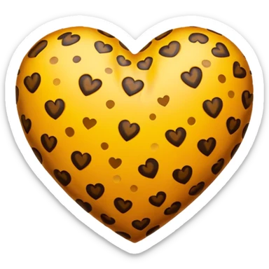 Leopard heart with fat sticker
