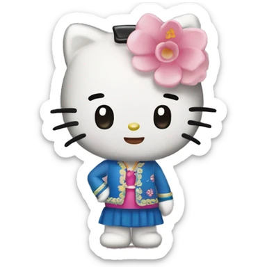 xianghongsu hello kitty sticker
