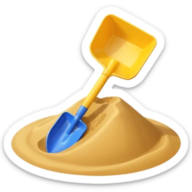 toy shavel on the sand sticker