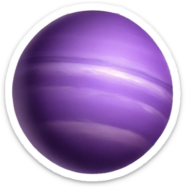 ringed purple planet solar system sticker