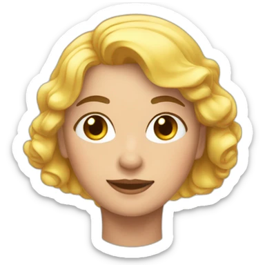 quiero un emoji de una mujer blanca catira peluquera sticker