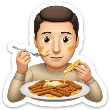 Robert Lewandowski eating perogis sticker