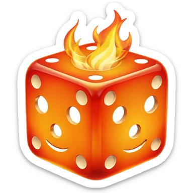 fire dice mitical sticker