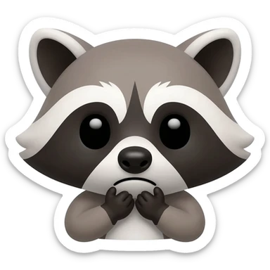 Cute Racoon gets choked by hands at the neck sticker