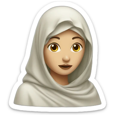 veiled woman sticker