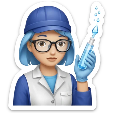 Testing water samples sticker