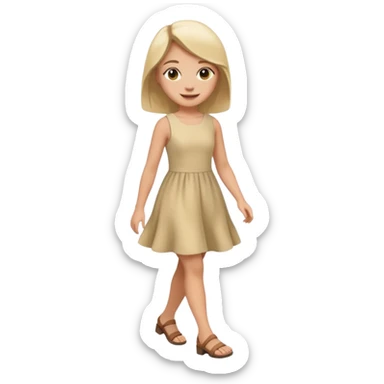 Dame un emoji de una chica caminando cuerpo completo sticker