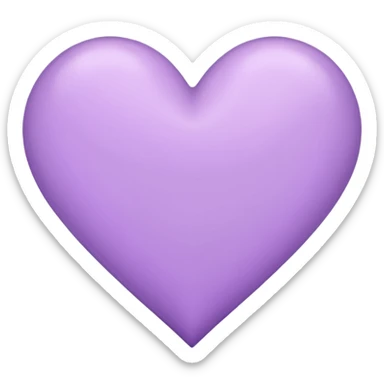 light purple heart. sticker