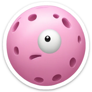 light pink pickle-ball ball, no face sticker