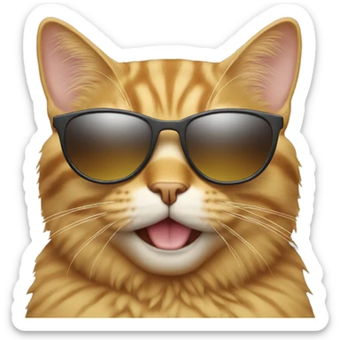 Cat with sunglasses sticker