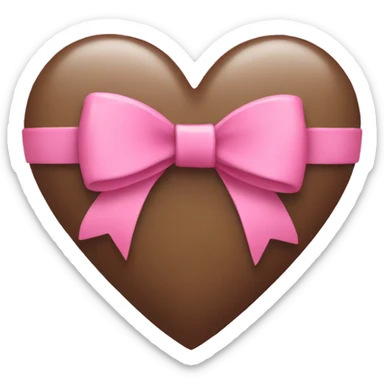 Pink heart with a bow on it  sticker