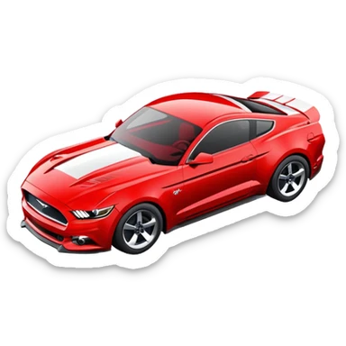 Ford Mustang sports car sticker