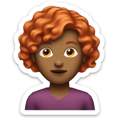 Red head with blowout  sticker