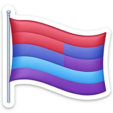 flag with these 3 colors 🟥🟪🟦 sticker