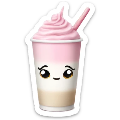 Light pink unicorn latte  sticker