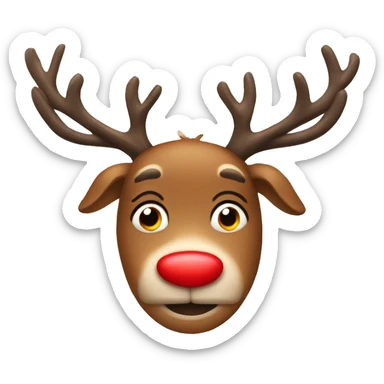 Red Nosed Reindeer sticker