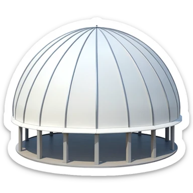 diameter of 4 meters domes structure steel-framed  with white membrane sticker