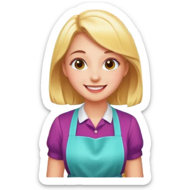 very pretty candy shop girl sticker