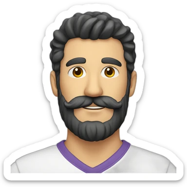 Nenad rocking beard and moustache sticker