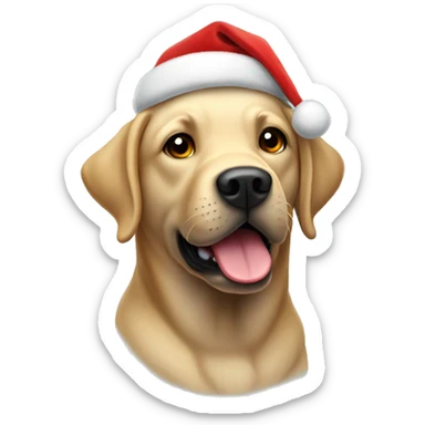 Labrador With Christmas hat sticker