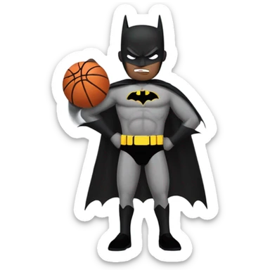 Batman playing basketball  sticker