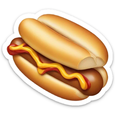 emoji eating a hotdog sticker