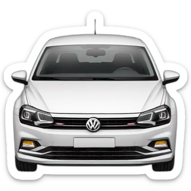 White Volkswagen Polo 2018 sticker