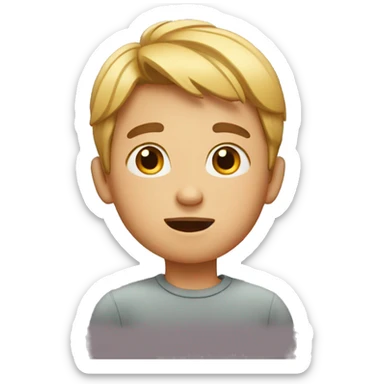 Boy who was surprised  sticker