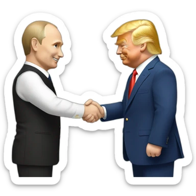 trump and putin handshake sticker